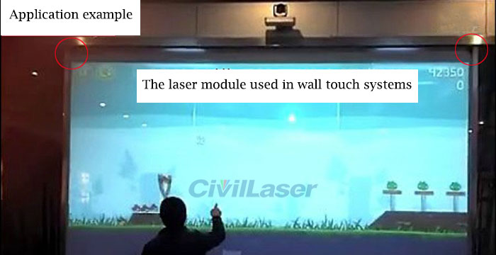 Multi Point Touch Screen 808nm Interactive Projection Trapezoid Módulo láser Line
